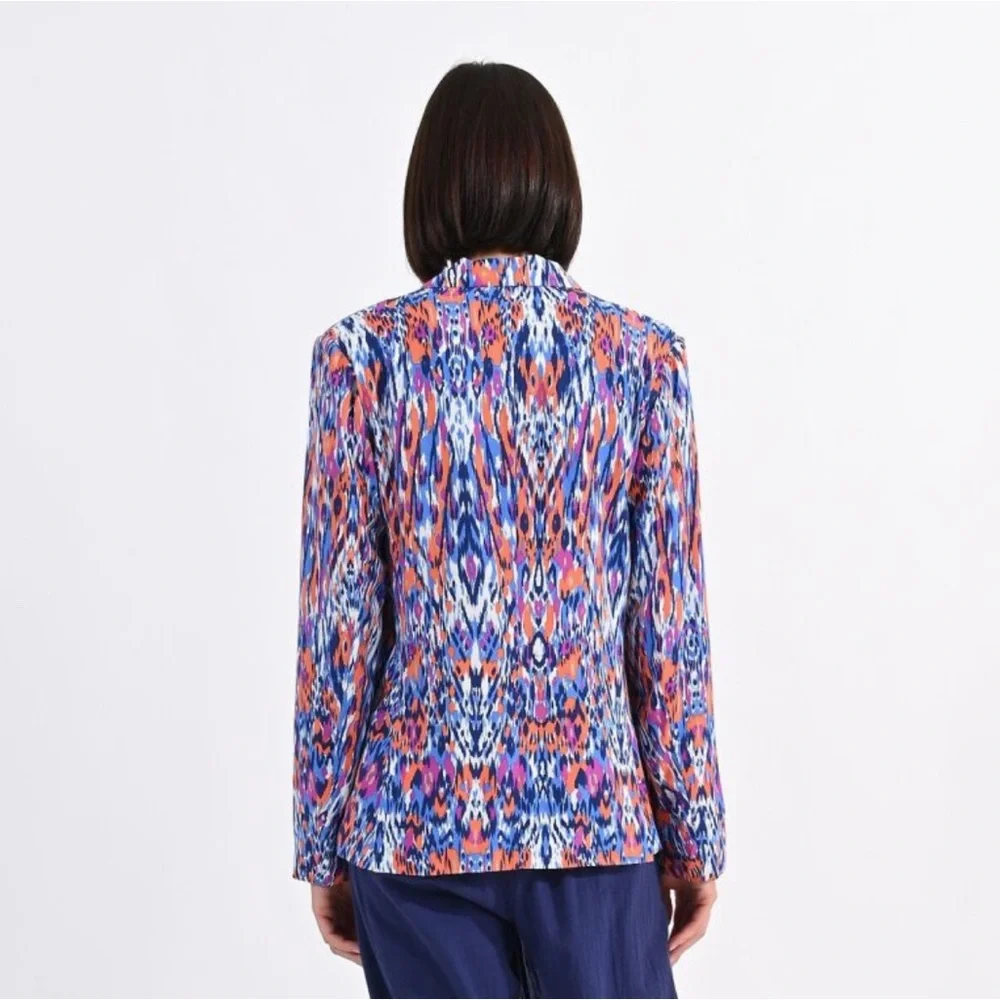 Women's Multicolor Patterned Jacket - Picture 3 of 10